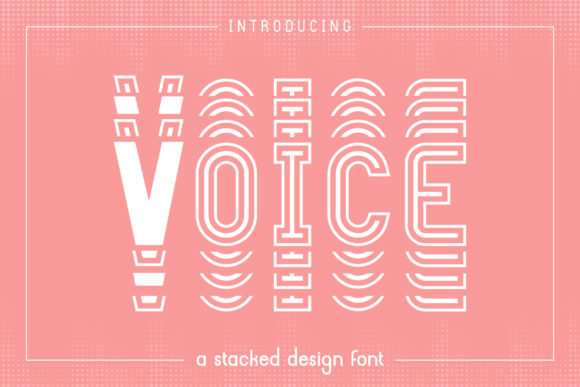 Exploring Voice: The Display Font with Overlapping Character Charm