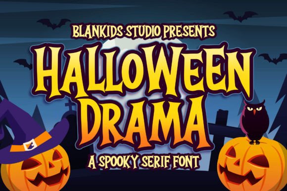 Halloween Drama: A Spooky Display Font for Bold Projects