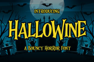 Hallowine: A Spooky Display Font for Creative DIY Projects