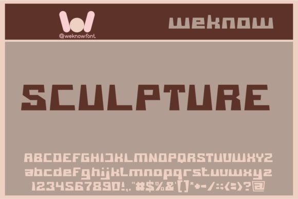 Sculpture Font: Bold Geometric Display for Modern Design