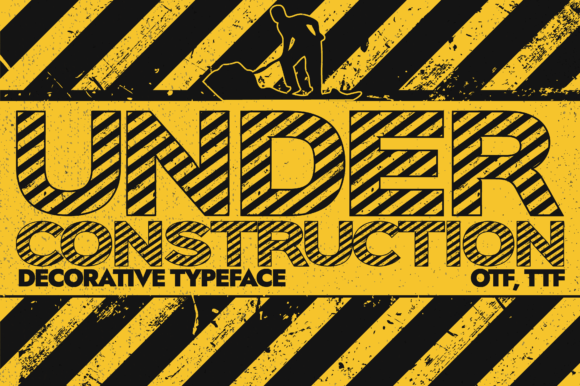 Under Construction: A Display Font with Playful, Shredded Character