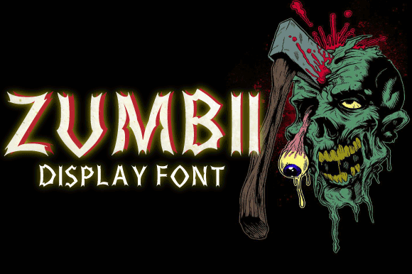 Zumbii: A Playful Display Font with Spooky Halloween Vibes